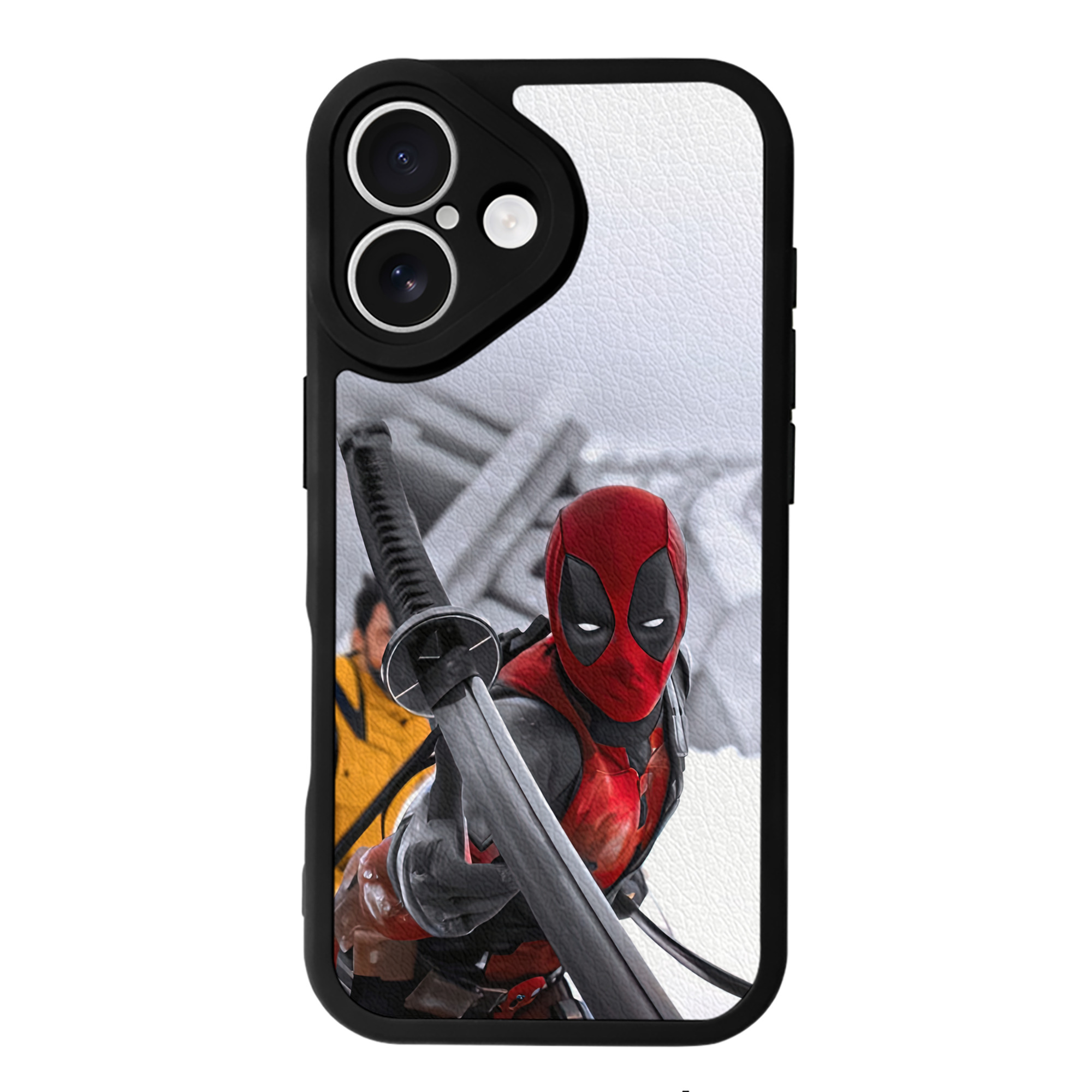 （画像用） Deadpool デッドプール 【iPhone 16シリーズ対応】シリコンスマホケース（レザー調） 材質：シリコン